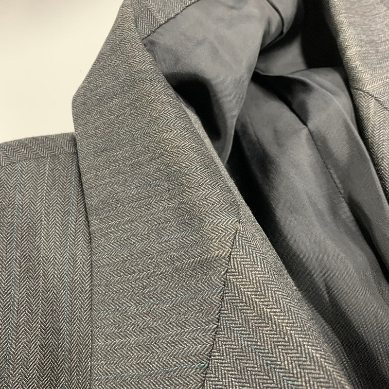 【現状渡し品】【メンズ】 YOHJI YAMAMOTO COSTUME D'HOMME ヨウジヤマモトコスチュームドオム STRIPE SET-UP HJ-J80-169 HJ-P83-169 ストライプ セットアップ 140-251122-as-47-izu サイズ：6 カラー：グレー系 万代Net店