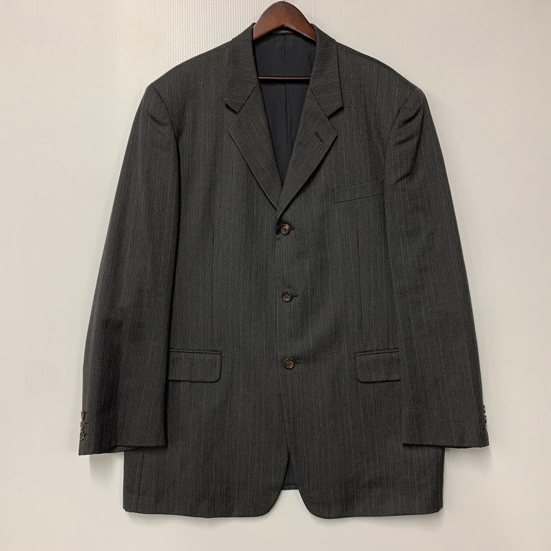 【現状渡し品】【メンズ】 YOHJI YAMAMOTO COSTUME D'HOMME ヨウジヤマモトコスチュームドオム STRIPE SET-UP HJ-J80-169 HJ-P83-169 ストライプ セットアップ 140-251122-as-47-izu サイズ：6 カラー：グレー系 万代Net店
