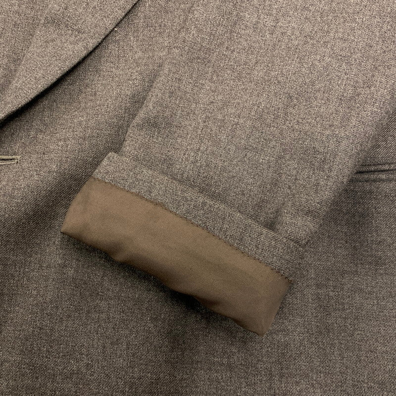 【中古品】【メンズ】 ATELIER SAB FOR MEN アトリエサブメン WOOL DOUBLE-BREASTED JACKET PANTS SET-UP ウール ダブルブレステッドジャケット パンツ セットアップ 140-251129-as-17-izu サイズ：上M/下L カラー：ブラウン 万代Net店