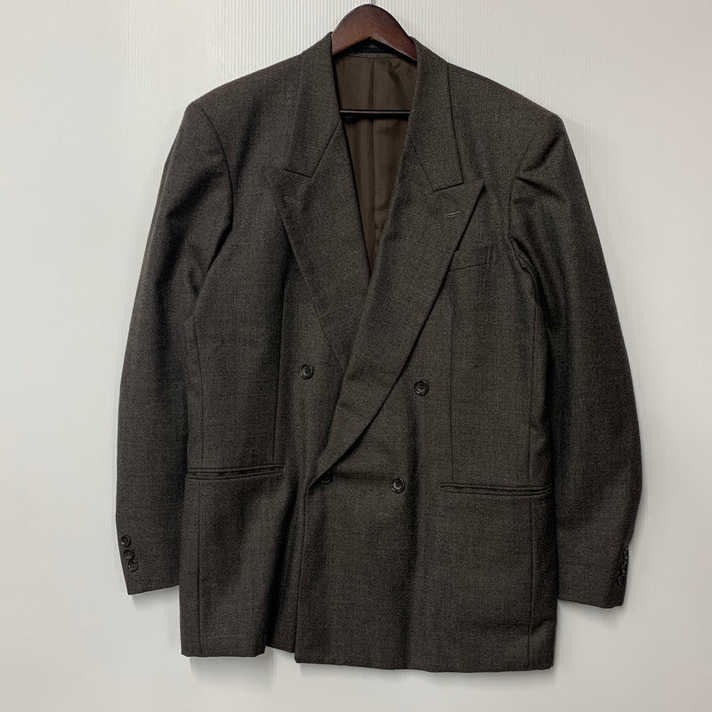 【中古品】【メンズ】 ATELIER SAB FOR MEN アトリエサブメン WOOL DOUBLE-BREASTED JACKET PANTS SET-UP ウール ダブルブレステッドジャケット パンツ セットアップ 140-251129-as-17-izu サイズ：上M/下L カラー：ブラウン 万代Net店