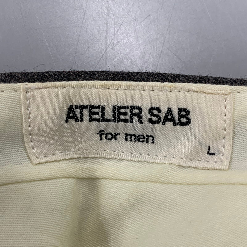 【中古品】【メンズ】 ATELIER SAB FOR MEN アトリエサブメン WOOL DOUBLE-BREASTED JACKET PANTS SET-UP ウール ダブルブレステッドジャケット パンツ セットアップ 140-251129-as-17-izu サイズ：上M/下L カラー：ブラウン 万代Net店