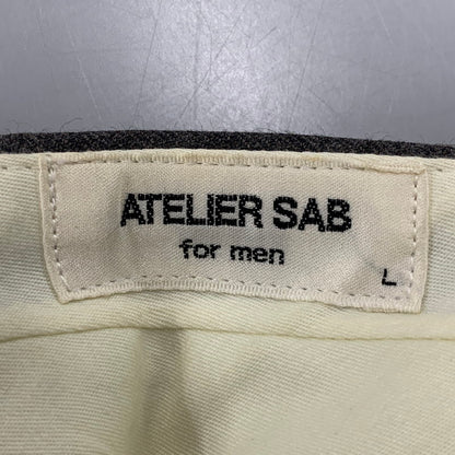 【中古品】【メンズ】 ATELIER SAB FOR MEN アトリエサブメン WOOL DOUBLE-BREASTED JACKET PANTS SET-UP ウール ダブルブレステッドジャケット パンツ セットアップ 140-251129-as-17-izu サイズ：上M/下L カラー：ブラウン 万代Net店