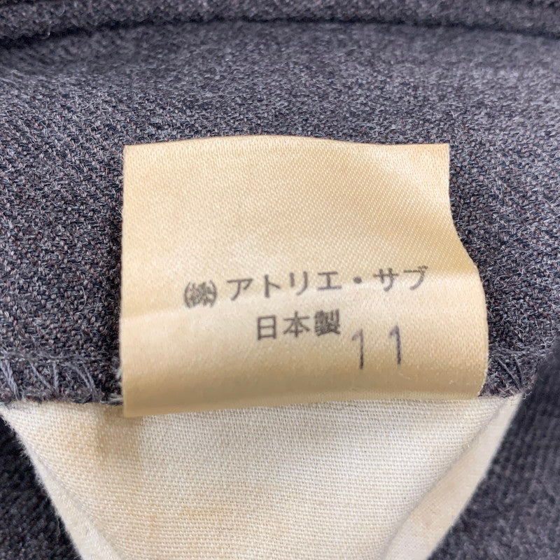 【中古品】【メンズ】 ATELIER SAB FOR MEN アトリエサブメン WOOL DOUBLE-BREASTED JACKET PANTS SET-UP ウール ダブルブレステッドジャケット パンツ セットアップ 140-251129-as-17-izu サイズ：上M/下L カラー：ブラウン 万代Net店