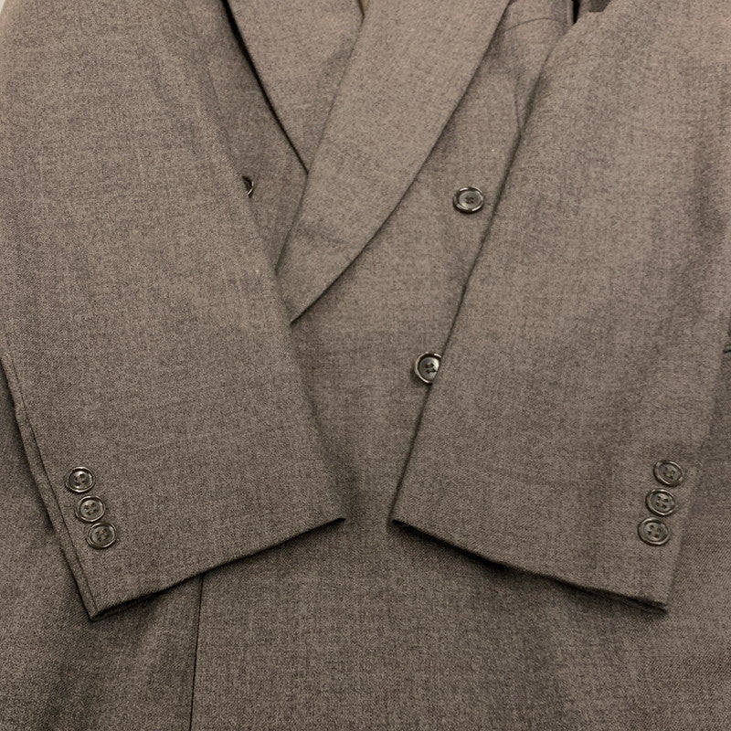 【中古品】【メンズ】 ATELIER SAB FOR MEN アトリエサブメン WOOL DOUBLE-BREASTED JACKET PANTS SET-UP ウール ダブルブレステッドジャケット パンツ セットアップ 140-251129-as-17-izu サイズ：上M/下L カラー：ブラウン 万代Net店