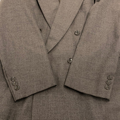 【中古品】【メンズ】 ATELIER SAB FOR MEN アトリエサブメン WOOL DOUBLE-BREASTED JACKET PANTS SET-UP ウール ダブルブレステッドジャケット パンツ セットアップ 140-251129-as-17-izu サイズ：上M/下L カラー：ブラウン 万代Net店