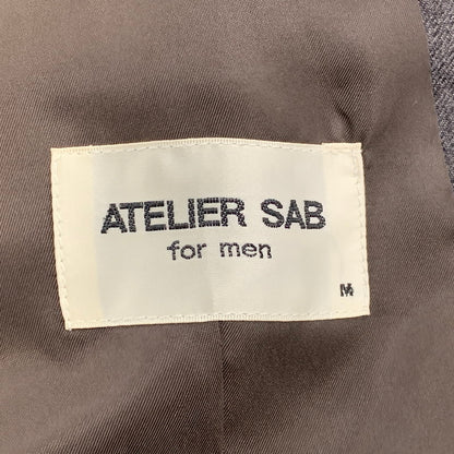 【中古品】【メンズ】 ATELIER SAB FOR MEN アトリエサブメン WOOL DOUBLE-BREASTED JACKET PANTS SET-UP ウール ダブルブレステッドジャケット パンツ セットアップ 140-251129-as-17-izu サイズ：上M/下L カラー：ブラウン 万代Net店