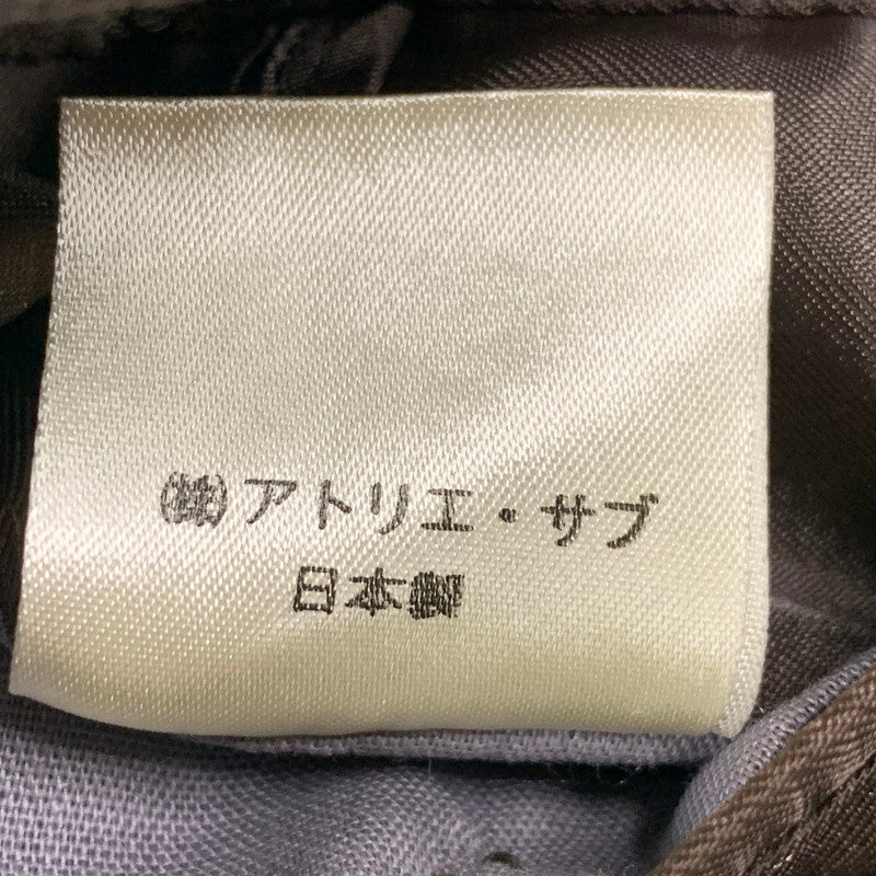 【中古品】【メンズ】 ATELIER SAB FOR MEN アトリエサブメン WOOL DOUBLE-BREASTED JACKET PANTS SET-UP ウール ダブルブレステッドジャケット パンツ セットアップ 140-251129-as-17-izu サイズ：上M/下L カラー：ブラウン 万代Net店