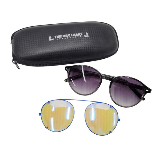 【中古品】【メンズ/レディース】 GARRETT LEIGHT ギャレットライト × THIERRY LASRY ティエリーラスリー NO.1 サングラス 203-251129-as-36-izu サイズ：53□20 カラー：ブラック系×グレー 万代Net店