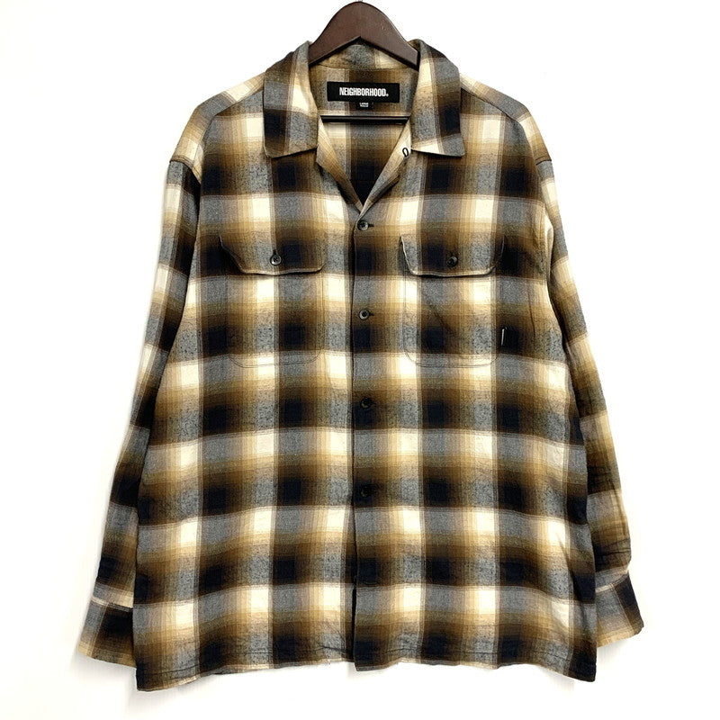 【中古品】【メンズ】 NEIGHBORHOOD ネイバーフッド BLOCKOMBRE SHIRT LS 231BENH-SHM05 ブロックオンブレ シャツ ロングスリーブ 長袖 チェック トップス 142-251124-as-14-izu サイズ：L カラー：マルチカラー 万代Net店