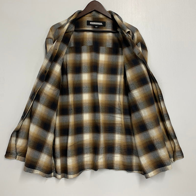 【中古品】【メンズ】 NEIGHBORHOOD ネイバーフッド BLOCKOMBRE SHIRT LS 231BENH-SHM05 ブロックオンブレ シャツ ロングスリーブ 長袖 チェック トップス 142-251124-as-14-izu サイズ：L カラー：マルチカラー 万代Net店
