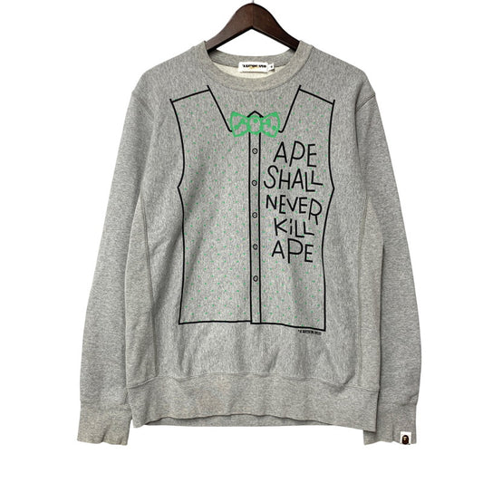 【中古品】【メンズ】 TUXEDO PRINT SWEAT タキシシード プリント スウェット トレーナー 長袖 トップス 142-260105-as-11-izu サイズ：M カラー：グレー 万代Net店