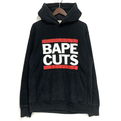 【中古品】【メンズ】 90'S 初期タグ BAPE CUTS HOODIE ベイプ カット フーディー トップス パーカー 142-251124-ya-17-izu サイズ：M カラー：ブラック 万代Net店