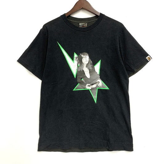 【中古品】【メンズ】 A BATHING APE アベイシングエイプ STAR THUNDER BAPESTA GIRL PRINT TEE スターサンダー プリント Tシャツ 半袖 トップス 142-251124-as-12-izu サイズ：M カラー：ブラック 万代Net店
