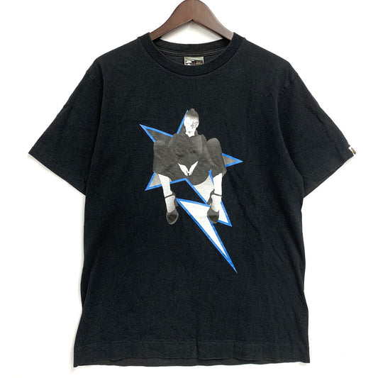 【中古品】【メンズ】 A BATHING APE アベイシングエイプ 90'S STAR THUNDER BAPESTA GIRL PRINT TEE スターサンダー ベイプスタ ガール プリント Tシャツ トップス 半袖 142-251124-ya-20-izu サイズ：M カラー：BLACK×BLUE 万代Net店