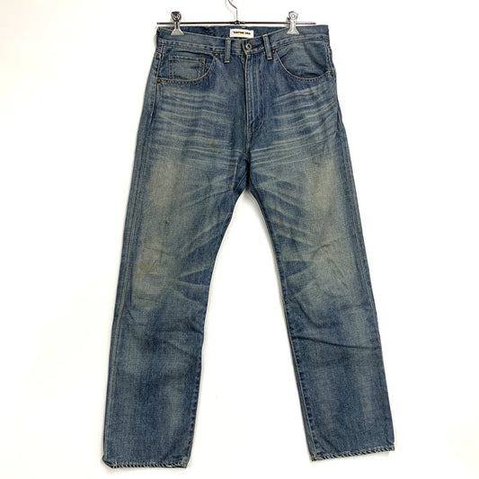 【中古品】【メンズ】 A BATHING APE アベイシングエイプ 253978 BACK PRINT DENIM PANTS バッグ プリント デニム パンツ ズボン ボトムス 153-251124-ya-12-izu サイズ：M カラー：インディゴ 万代Net店