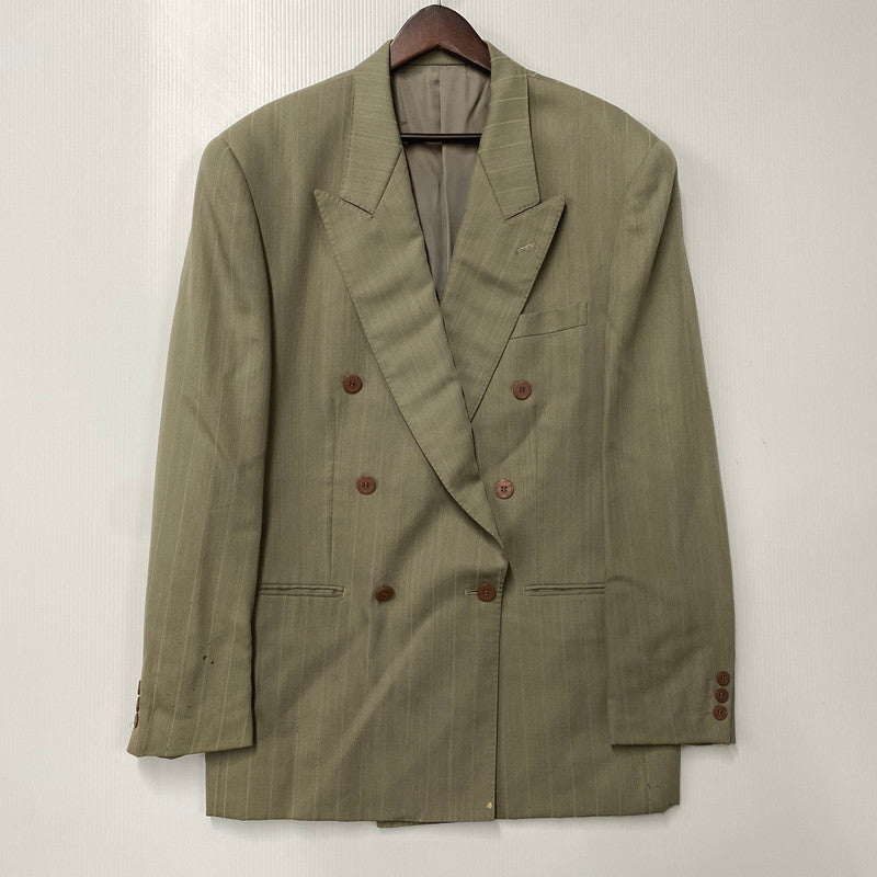 【現状渡し品】【メンズ】 KENZO PARIS ケンゾー STRIPE TAILORED SET UP ストライプ テーラード セットアップ 日本製 141-251202-as-22-izu サイズ：3 カラー：グリーン系 万代Net店