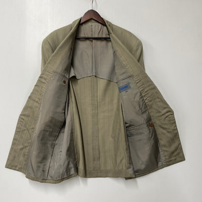 【現状渡し品】【メンズ】 KENZO PARIS ケンゾー STRIPE TAILORED SET UP ストライプ テーラード セットアップ 日本製 141-251202-as-22-izu サイズ：3 カラー：グリーン系 万代Net店