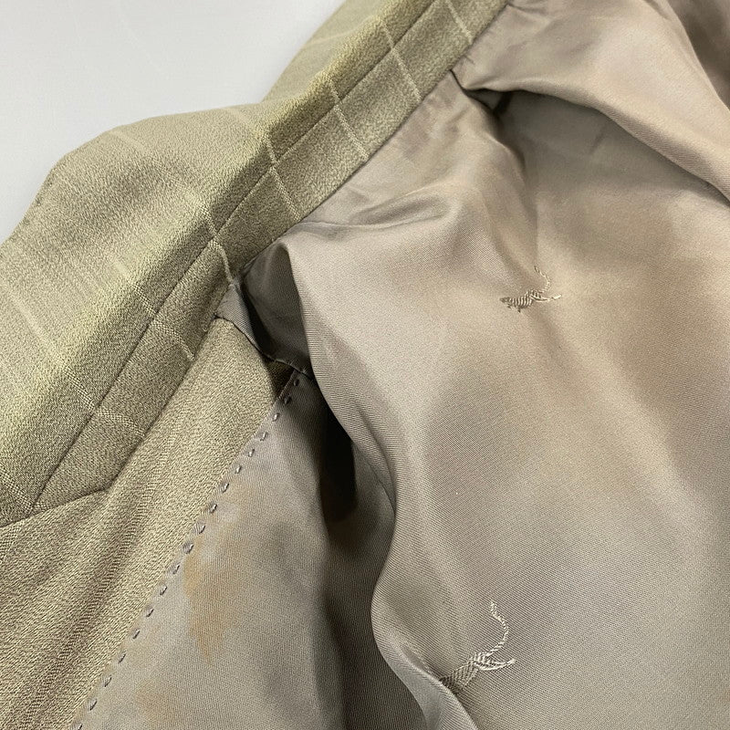 【現状渡し品】【メンズ】 KENZO PARIS ケンゾー STRIPE TAILORED SET UP ストライプ テーラード セットアップ 日本製 141-251202-as-22-izu サイズ：3 カラー：グリーン系 万代Net店