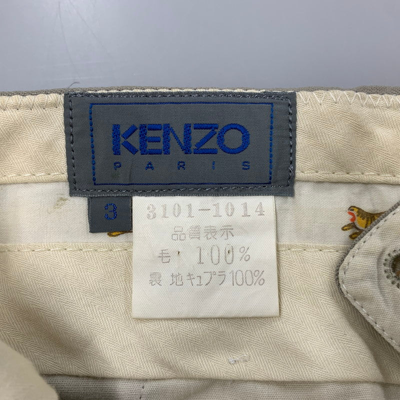 【現状渡し品】【メンズ】 KENZO PARIS ケンゾー パリ 日本製 90S TAILORED SET-UP テーラード セットアップ スーツ 141-251124-ya-14-izu サイズ：3 カラー：ベージュ系 万代Net店