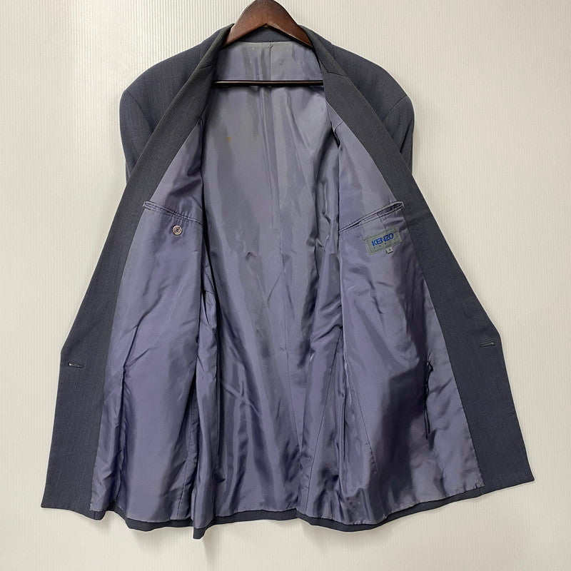 【現状渡し品】【メンズ】 KENZO PARIS ケンゾー TAILORED SET UP テーラード セットアップ 日本製 141-251202-as-23-izu サイズ：4 カラー：ブルー系 万代Net店