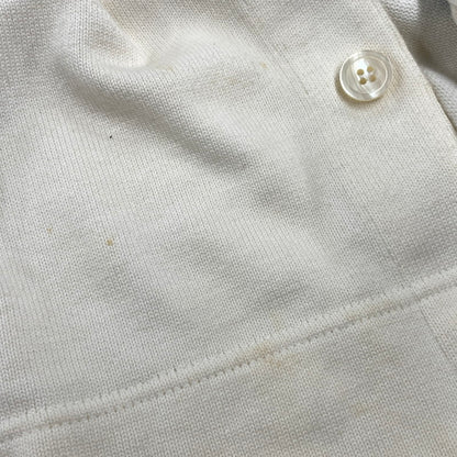 【現状渡し品】【メンズ】 ISSEY MIYAKE イッセイミヤケ SWEAT POLO CARDIGAN スウェット ポロ カーディガン 140-251202-as-14-izu サイズ：L カラー：ホワイト系 万代Net店