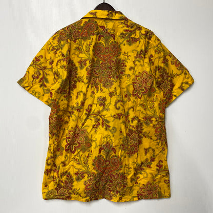 【中古品】【メンズ】 CHRISTIAN DIOR MONSIEUR SPORTSWEAR クリスチャン ディオール ムッシュ スポーツウェア PAISLEY OPEN COLLAR SS SHIRT ペイズリー オープンカラー ショートスリーブ シャツ 半袖 141-251202-as-17-izu サイズ：L カラー：イエロー系 万代Net店