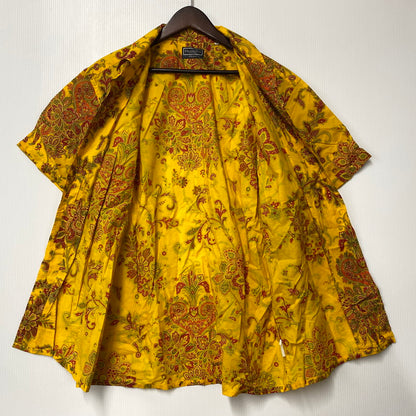 【中古品】【メンズ】 CHRISTIAN DIOR MONSIEUR SPORTSWEAR クリスチャン ディオール ムッシュ スポーツウェア PAISLEY OPEN COLLAR SS SHIRT ペイズリー オープンカラー ショートスリーブ シャツ 半袖 141-251202-as-17-izu サイズ：L カラー：イエロー系 万代Net店
