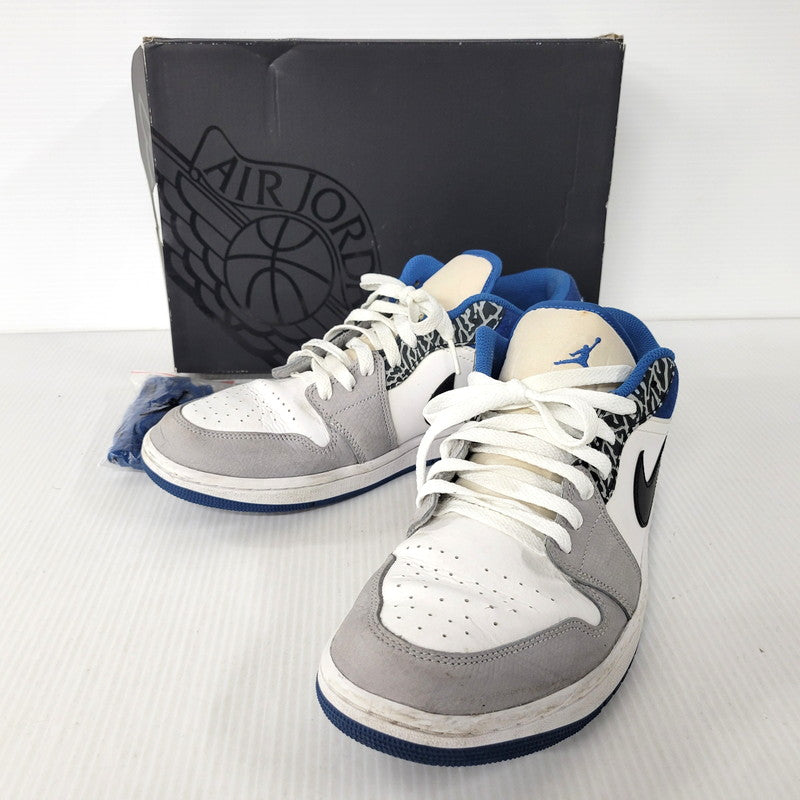 【中古品】【メンズ】 NIKE ナイキ AIR JORDAN 1 LOW SE DM1199-140 エア ジョーダン 1 ロー SE スニーカー シューズ 靴 160-251124-as-03-izu サイズ：28.5cm カラー：WHITE/DK MARINA BLUE-BLACK 万代Net店