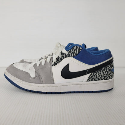 【中古品】【メンズ】 NIKE ナイキ AIR JORDAN 1 LOW SE DM1199-140 エア ジョーダン 1 ロー SE スニーカー シューズ 靴 160-251124-as-03-izu サイズ：28.5cm カラー：WHITE/DK MARINA BLUE-BLACK 万代Net店
