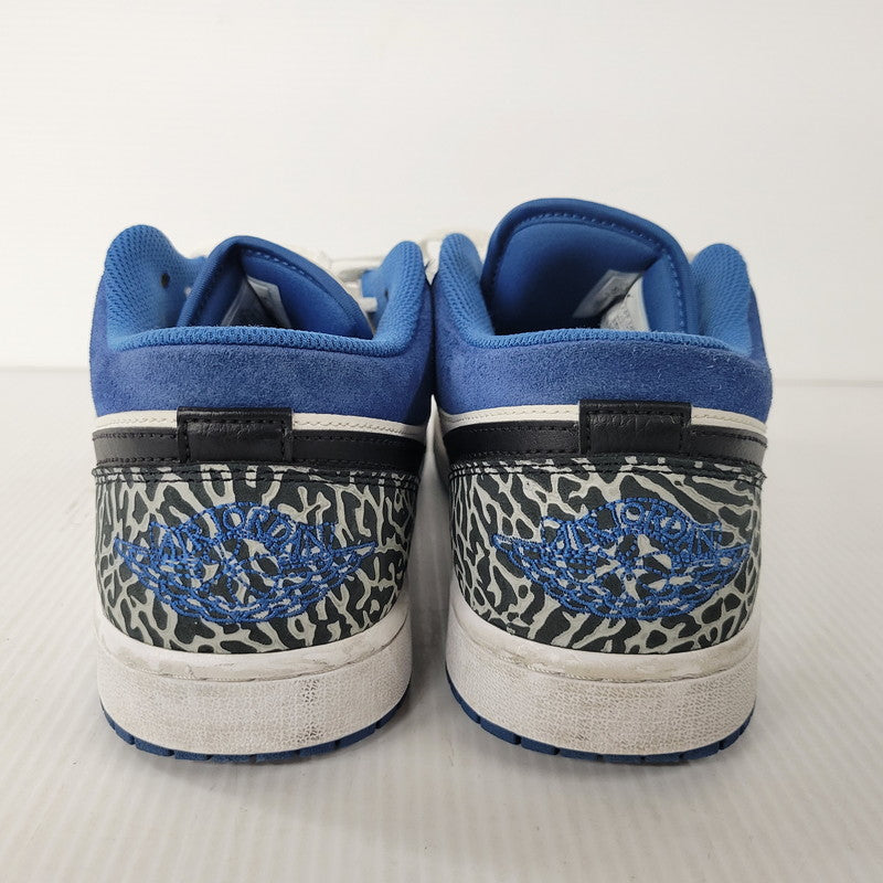 【中古品】【メンズ】 NIKE ナイキ AIR JORDAN 1 LOW SE DM1199-140 エア ジョーダン 1 ロー SE スニーカー シューズ 靴 160-251124-as-03-izu サイズ：28.5cm カラー：WHITE/DK MARINA BLUE-BLACK 万代Net店