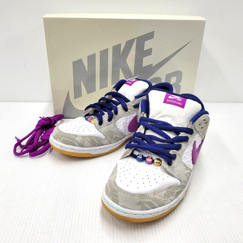 【中古品】【メンズ】 NIKE SB ナイキエスビー × RAYSSA LEAL ライッサ レアウ DUNK LOW PRM RL FZ5251-001 ダンク ロー プレミアム RL スニーカー シューズ 靴 160-251123-as-02-izu サイズ：28cm カラー：PURE PLATINUM/DEEP ROYAL BLUE 万代Net店