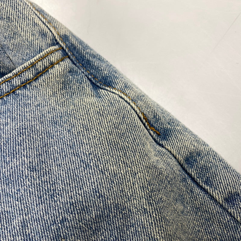【中古品】【メンズ】 MADE EXTREME メイドエクストリーム DENIM PANTS デニムパンツ 刺繍 ジーンズ ボトムス 153-251202-as-13-izu サイズ：L カラー：ライトインディゴ 万代Net店