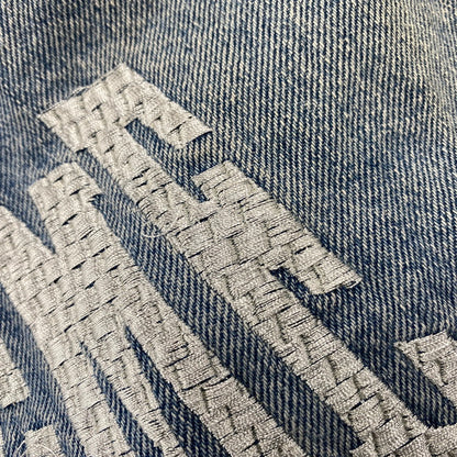 【中古品】【メンズ】 MADE EXTREME メイドエクストリーム DENIM PANTS デニムパンツ 刺繍 ジーンズ ボトムス 153-251202-as-13-izu サイズ：L カラー：ライトインディゴ 万代Net店