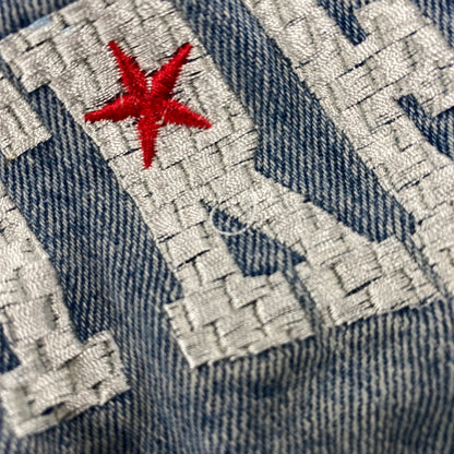 【中古品】【メンズ】 MADE EXTREME メイドエクストリーム DENIM PANTS デニムパンツ 刺繍 ジーンズ ボトムス 153-251202-as-13-izu サイズ：L カラー：ライトインディゴ 万代Net店