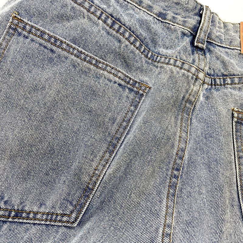 【中古品】【メンズ】 MADE EXTREME メイドエクストリーム DENIM PANTS デニムパンツ 刺繍 ジーンズ ボトムス 153-251202-as-13-izu サイズ：L カラー：ライトインディゴ 万代Net店