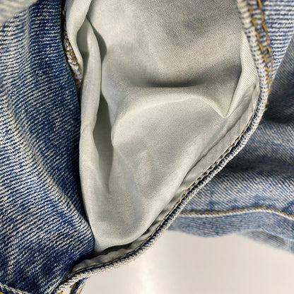 【中古品】【メンズ】 MADE EXTREME メイドエクストリーム DENIM PANTS デニムパンツ 刺繍 ジーンズ ボトムス 153-251202-as-13-izu サイズ：L カラー：ライトインディゴ 万代Net店