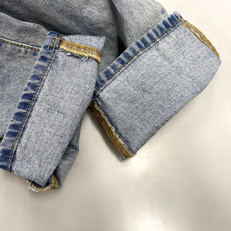 【中古品】【メンズ】 MADE EXTREME メイドエクストリーム DENIM PANTS デニムパンツ 刺繍 ジーンズ ボトムス 153-251202-as-13-izu サイズ：L カラー：ライトインディゴ 万代Net店