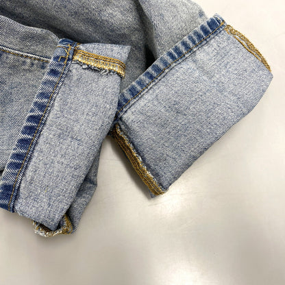 【中古品】【メンズ】 MADE EXTREME メイドエクストリーム DENIM PANTS デニムパンツ 刺繍 ジーンズ ボトムス 153-251202-as-13-izu サイズ：L カラー：ライトインディゴ 万代Net店