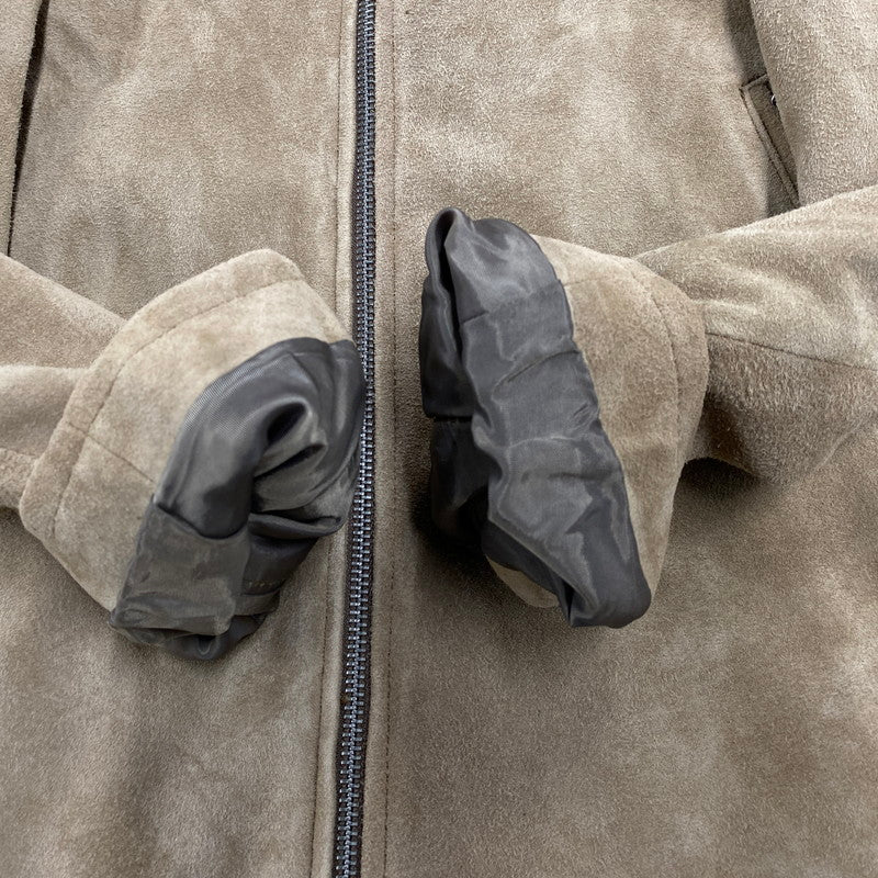 【中古品】【メンズ】 BEAUTY&YOUTH UNITED ARROWS ビューティアンドユースユナイテッドアローズ 1225-199-8634 ゴート スエード シングル ライダース ジャケット アウター 147-251202-as-30-izu サイズ：L カラー：ベージュ 万代Net店