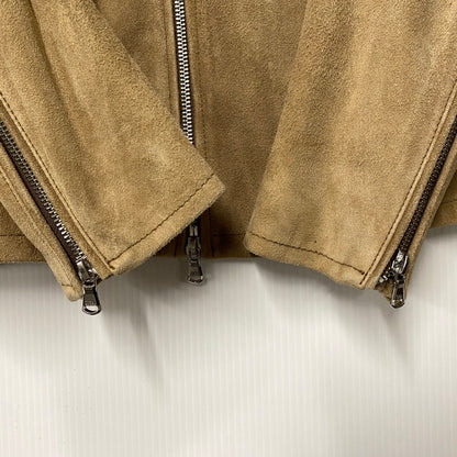 【中古品】【メンズ】 BEAUTY&YOUTH UNITED ARROWS ビューティアンドユースユナイテッドアローズ 1225-199-8634 ゴート スエード シングル ライダース ジャケット アウター 147-251202-as-30-izu サイズ：L カラー：ベージュ 万代Net店