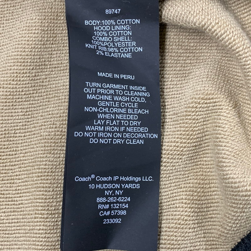 【中古品】【メンズ】 COACH コーチ 89747 Cロゴ シグネチャー HOODIE フーディー トップス パーカー 141-251124-ya-15-izu サイズ：L カラー：ベージュ系 万代Net店