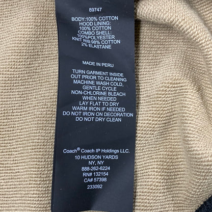 【中古品】【メンズ】 COACH コーチ 89747 Cロゴ シグネチャー HOODIE フーディー トップス パーカー 141-251124-ya-15-izu サイズ：L カラー：ベージュ系 万代Net店