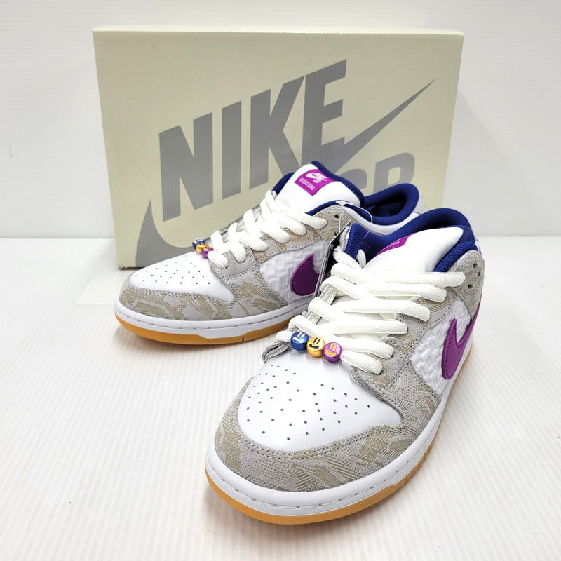 【中古美品】【メンズ】 NIKE SB ナイキエスビー × RAYSSA LEAL ライッサ レアウ DUNK LOW PRM RL FZ5251-001 ダンク ロー プレミアム RL スニーカー シューズ 靴 160-251123-as-03-izu サイズ：28cm カラー：PURE PLATINUM/DEEP ROYAL BLUE 万代Net店