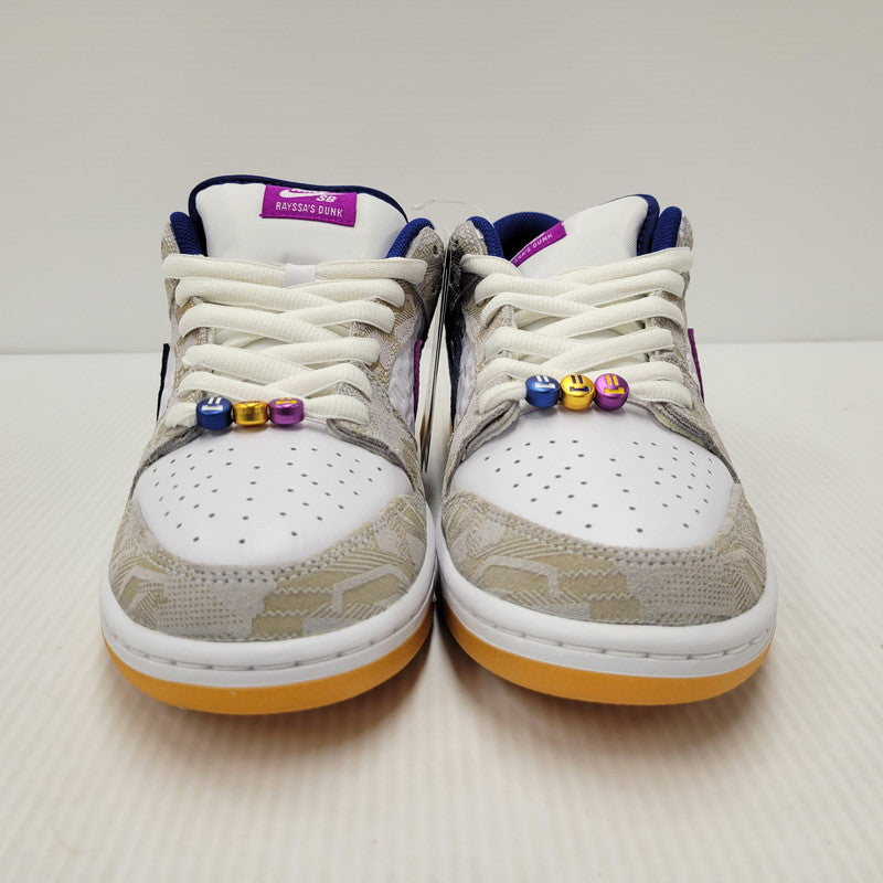 【中古美品】【メンズ】 NIKE SB ナイキエスビー × RAYSSA LEAL ライッサ レアウ DUNK LOW PRM RL FZ5251-001 ダンク ロー プレミアム RL スニーカー シューズ 靴 160-251123-as-03-izu サイズ：28cm カラー：PURE PLATINUM/DEEP ROYAL BLUE 万代Net店