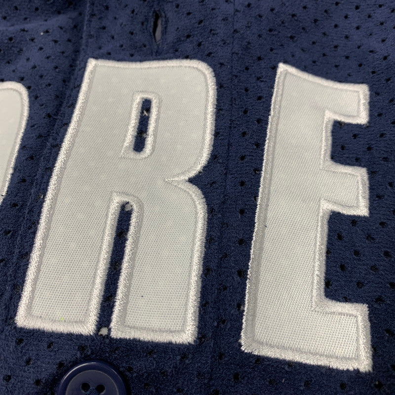 【中古品】【メンズ】 Supreme シュプリーム ULTRASUEDE MESH BASEBALL JERSEY ウルトラスウェード メッシュ ベースボール ジャージー シャツ トップス 149-251124-as-10-izu サイズ：M カラー：ネイビー 万代Net店