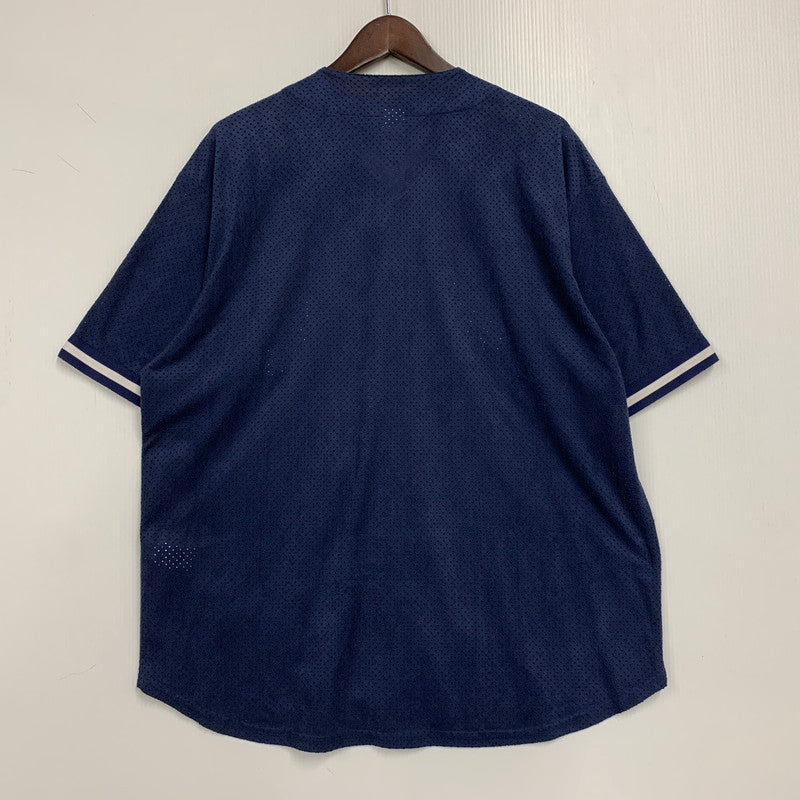 【中古品】【メンズ】 Supreme シュプリーム ULTRASUEDE MESH BASEBALL JERSEY ウルトラスウェード メッシュ ベースボール ジャージー シャツ トップス 149-251124-as-10-izu サイズ：M カラー：ネイビー 万代Net店