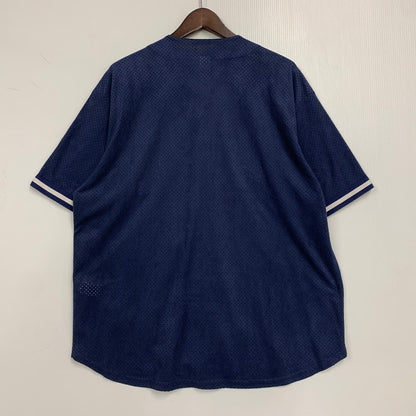 【中古品】【メンズ】 Supreme シュプリーム ULTRASUEDE MESH BASEBALL JERSEY ウルトラスウェード メッシュ ベースボール ジャージー シャツ トップス 149-251124-as-10-izu サイズ：M カラー：ネイビー 万代Net店