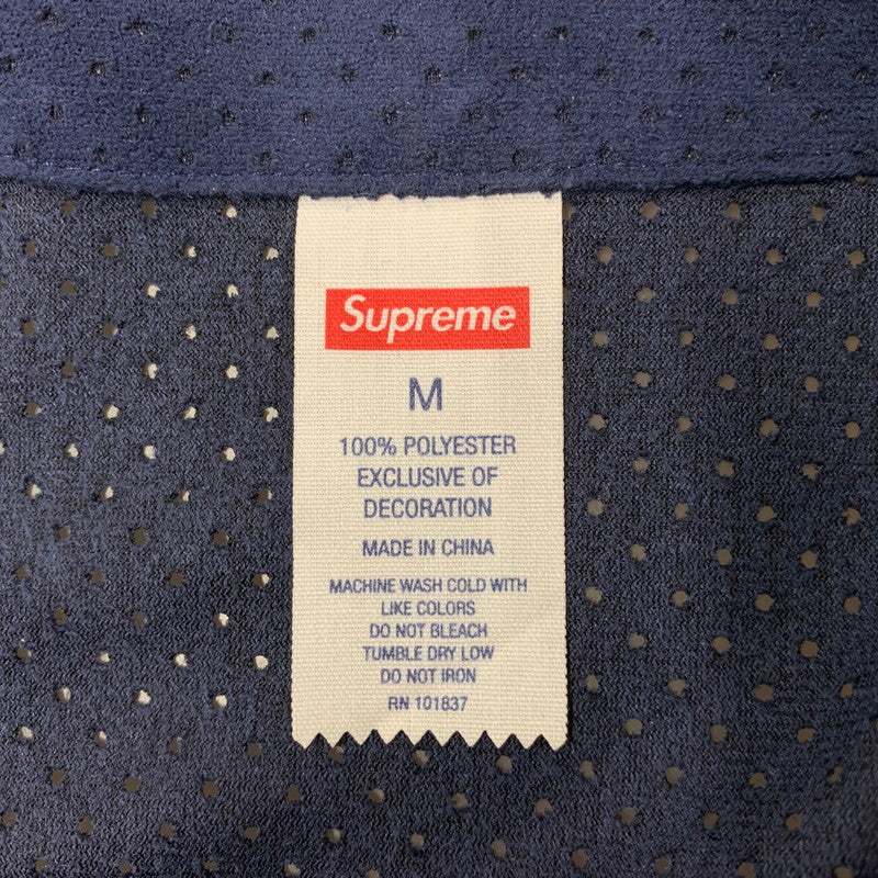 【中古品】【メンズ】 Supreme シュプリーム ULTRASUEDE MESH BASEBALL JERSEY ウルトラスウェード メッシュ ベースボール ジャージー シャツ トップス 149-251124-as-10-izu サイズ：M カラー：ネイビー 万代Net店
