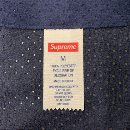 【中古品】【メンズ】 Supreme シュプリーム ULTRASUEDE MESH BASEBALL JERSEY ウルトラスウェード メッシュ ベースボール ジャージー シャツ トップス 149-251124-as-10-izu サイズ：M カラー：ネイビー 万代Net店