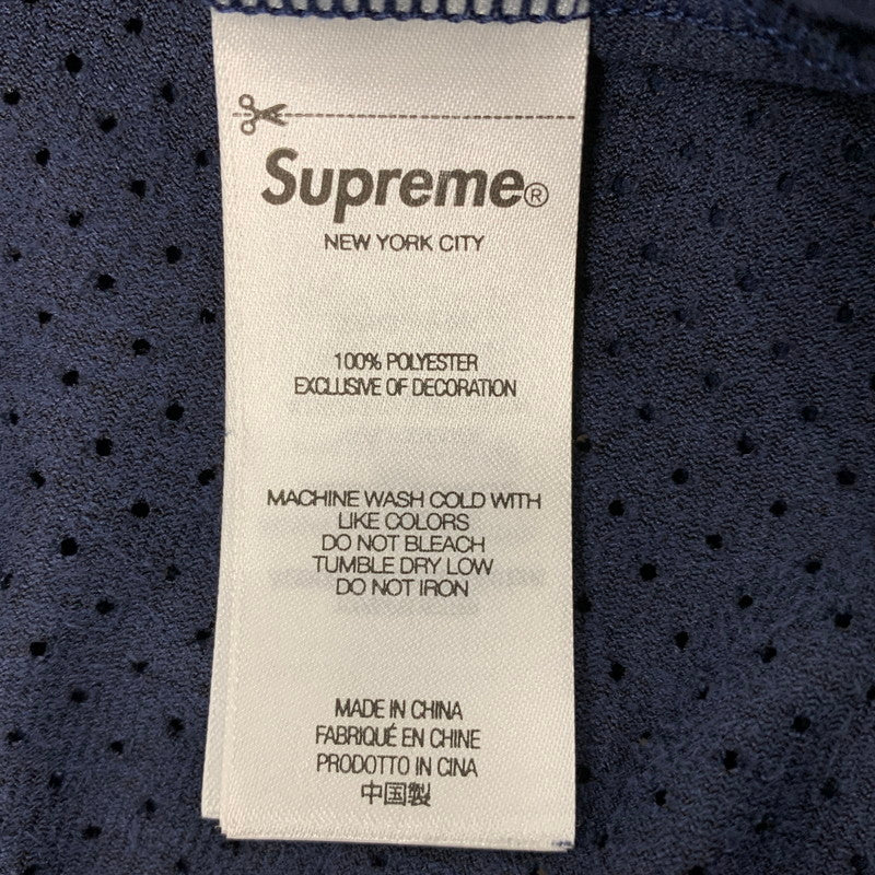 【中古品】【メンズ】 Supreme シュプリーム ULTRASUEDE MESH BASEBALL JERSEY ウルトラスウェード メッシュ ベースボール ジャージー シャツ トップス 149-251124-as-10-izu サイズ：M カラー：ネイビー 万代Net店